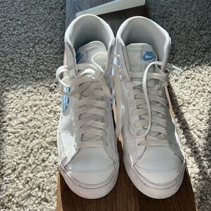 Blue Plaid Nike Blazer’s